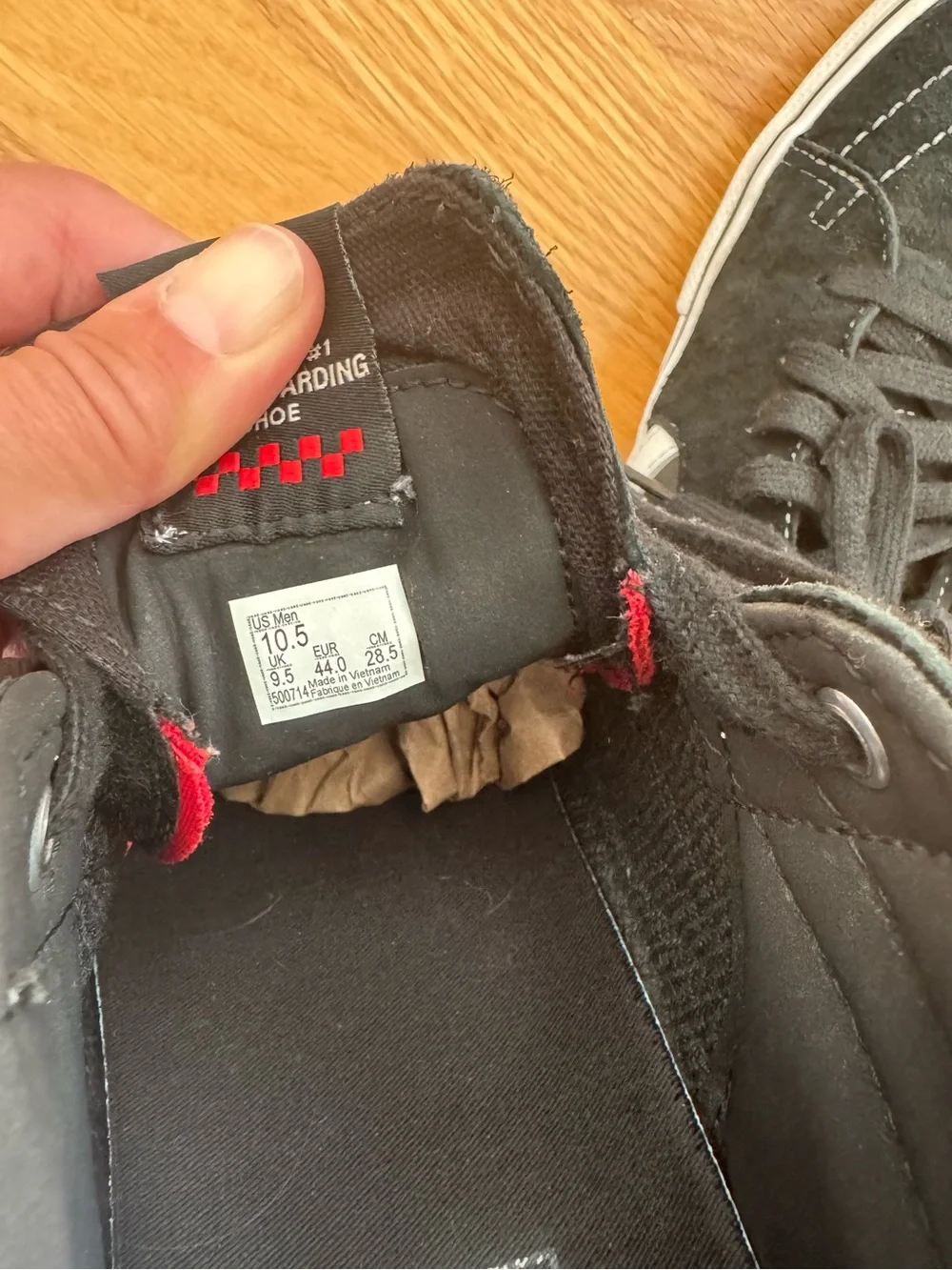 Vans Black & White Mid-Top Skate Sneakers - Picture 4 of 4